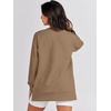 image:imageANRABESS Womens Fall Oversized Crewneck Tunic SweatshirtKhaki