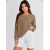 image:imageANRABESS Womens Fall Oversized Crewneck Tunic SweatshirtKhaki