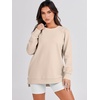 image:imageANRABESS Womens Fall Oversized Crewneck Tunic SweatshirtLight Almond