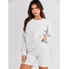 image:imageANRABESS Womens Fall Oversized Crewneck Tunic SweatshirtLight Gray