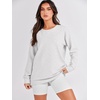 image:imageANRABESS Womens Fall Oversized Crewneck Tunic SweatshirtLight Gray