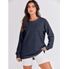 image:imageANRABESS Womens Fall Oversized Crewneck Tunic SweatshirtNavy Blue