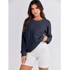 image:imageANRABESS Womens Fall Oversized Crewneck Tunic SweatshirtNavy Blue