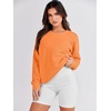 image:imageANRABESS Womens Fall Oversized Crewneck Tunic SweatshirtOrange