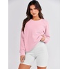 image:imageANRABESS Womens Fall Oversized Crewneck Tunic SweatshirtPink