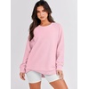 image:imageANRABESS Womens Fall Oversized Crewneck Tunic SweatshirtPink