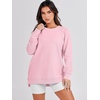 image:imageANRABESS Womens Fall Oversized Crewneck Tunic SweatshirtPink