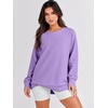 image:imageANRABESS Womens Fall Oversized Crewneck Tunic SweatshirtPurple