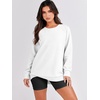 image:imageANRABESS Womens Fall Oversized Crewneck Tunic SweatshirtWhite
