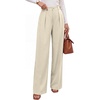 image:imageANRABESS Womens High Waisted Wide Leg Dress Work PantsApricot