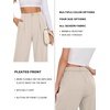 image:imageANRABESS Womens High Waisted Wide Leg Dress Work PantsBeige