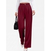 image:imageANRABESS Womens High Waisted Wide Leg Dress Work PantsBurgundy