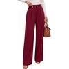 image:imageANRABESS Womens High Waisted Wide Leg Dress Work PantsBurgundy