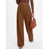 image:imageANRABESS Womens High Waisted Wide Leg Dress Work PantsCaramel