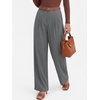 image:imageANRABESS Womens High Waisted Wide Leg Dress Work PantsDark Grey