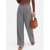 image:imageANRABESS Womens High Waisted Wide Leg Dress Work PantsGrey