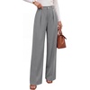 image:imageANRABESS Womens High Waisted Wide Leg Dress Work PantsGrey