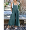 image:imageANRABESS Womens Jumpsuits Overalls Linen Wide Leg Jumpers Casual Summer Fall Outfits 2026 Beach Vacation Clothes with Pockets