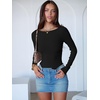 image:imageANRABESS Womens Long Sleeve Boat Neck BodysuitsBlack