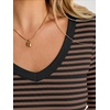 image:imageANRABESS Womens Long Sleeve Bodysuits TopBlack Brown