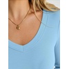 image:imageANRABESS Womens Long Sleeve Bodysuits TopSky Blue