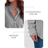 image:imageANRABESS Womens Long Sleeve Button Down Shirts Gingham Striped BlousesBlack White Stripe