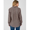 image:imageANRABESS Womens Long Sleeve Button Down Shirts Gingham Striped BlousesBrown White Plaid