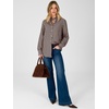 image:imageANRABESS Womens Long Sleeve Button Down Shirts Gingham Striped BlousesBrown White Plaid