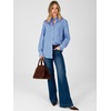 image:imageANRABESS Womens Long Sleeve Button Down Shirts Gingham Striped BlousesRoyal Blue White Plaid