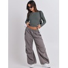 image:imageANRABESS Womens Long Sleeve Shirts Fitted Crop TopsDeep Grey