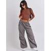 image:imageANRABESS Womens Long Sleeve Shirts Fitted Crop TopsReddish Brown