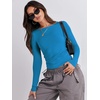 image:imageANRABESS Womens Long Sleeve Shirts Fitted Crop TopsRoyal Blue