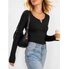 image:imageANRABESS Womens Long Sleeve Shirts Scoop Neck Fall TopsBlack