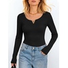 image:imageANRABESS Womens Long Sleeve Shirts Scoop Neck Fall TopsBlack