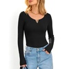 image:imageANRABESS Womens Long Sleeve Shirts Scoop Neck Fall TopsBlack