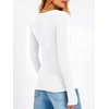 image:imageANRABESS Womens Long Sleeve Shirts Scoop Neck Fall TopsWhite