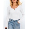 image:imageANRABESS Womens Long Sleeve Shirts Scoop Neck Fall TopsWhite