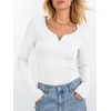 image:imageANRABESS Womens Long Sleeve Shirts Scoop Neck Fall TopsWhite