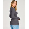 image:imageANRABESS Womens Long Sleeve Shirts V Neck Ribbed TopDeep Grey