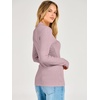 image:imageANRABESS Womens Long Sleeve Shirts V Neck Ribbed TopLight Purple