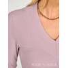 image:imageANRABESS Womens Long Sleeve Shirts V Neck Ribbed TopLight Purple