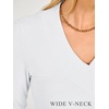 image:imageANRABESS Womens Long Sleeve Shirts V Neck Ribbed TopWhite
