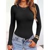 image:imageANRABESS Womens Long Sleeve Thermal Bodysuit TopsBlack
