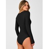 image:imageANRABESS Womens Long Sleeve Thermal Bodysuit TopsBlack