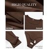image:imageANRABESS Womens Long Sleeve Thermal Bodysuit TopsCoffee