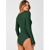 image:imageANRABESS Womens Long Sleeve Thermal Bodysuit TopsForest Green