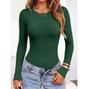 image:imageANRABESS Womens Long Sleeve Thermal Bodysuit TopsForest Green