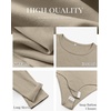 image:imageANRABESS Womens Long Sleeve Thermal Bodysuit TopsGrey Camel