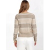 image:imageANRABESS Womens Long Sleeve V Neck Cropped Sweaters Fall OutfitsAlmond White Stripe