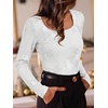 image:imageANRABESS Womens Mesh Long Sleeve Tops Embroidered Floral ShirtWhite
